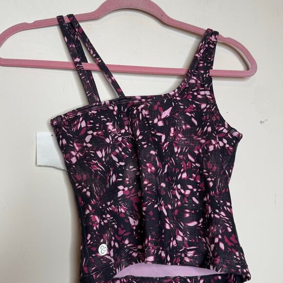 Zella Strength Crop Asymmetric Tank Women’s 2XS Navy Mirage Texture NWT - Picture 4 of 5